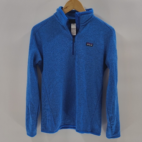 Patagonia Blue Pullover Jacket Quarter Zip Size Medium Women's - Picture 1 of 8